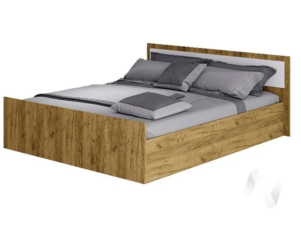 Кровать 1.6 LIGHT КР-17 МС Евро (крафт/белый)