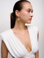 Серьги "Sun white pearl" Gold
