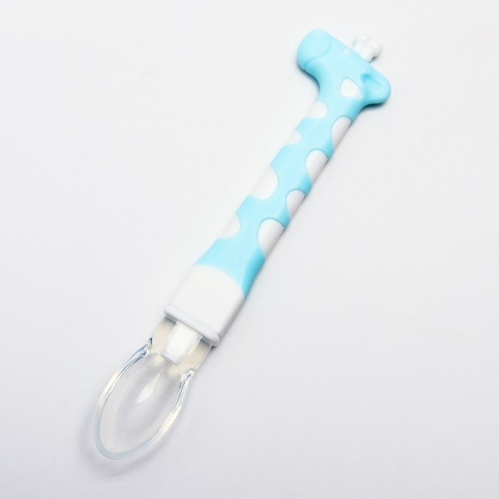 Ложка детская для кормления "Жираф", цвет голубой 4350296