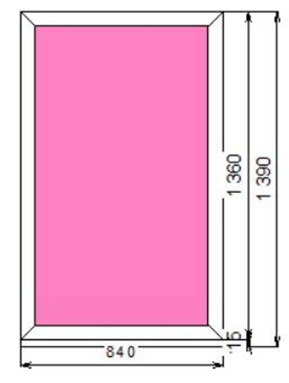 Пластиковое окно 1360 х 840 ТермА Эко