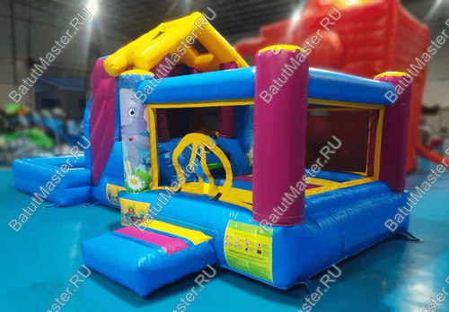 Детский надувной батут "Цирковой слоник"