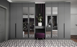 Шкаф Мадрид (0,8) с зеркалом графит серый