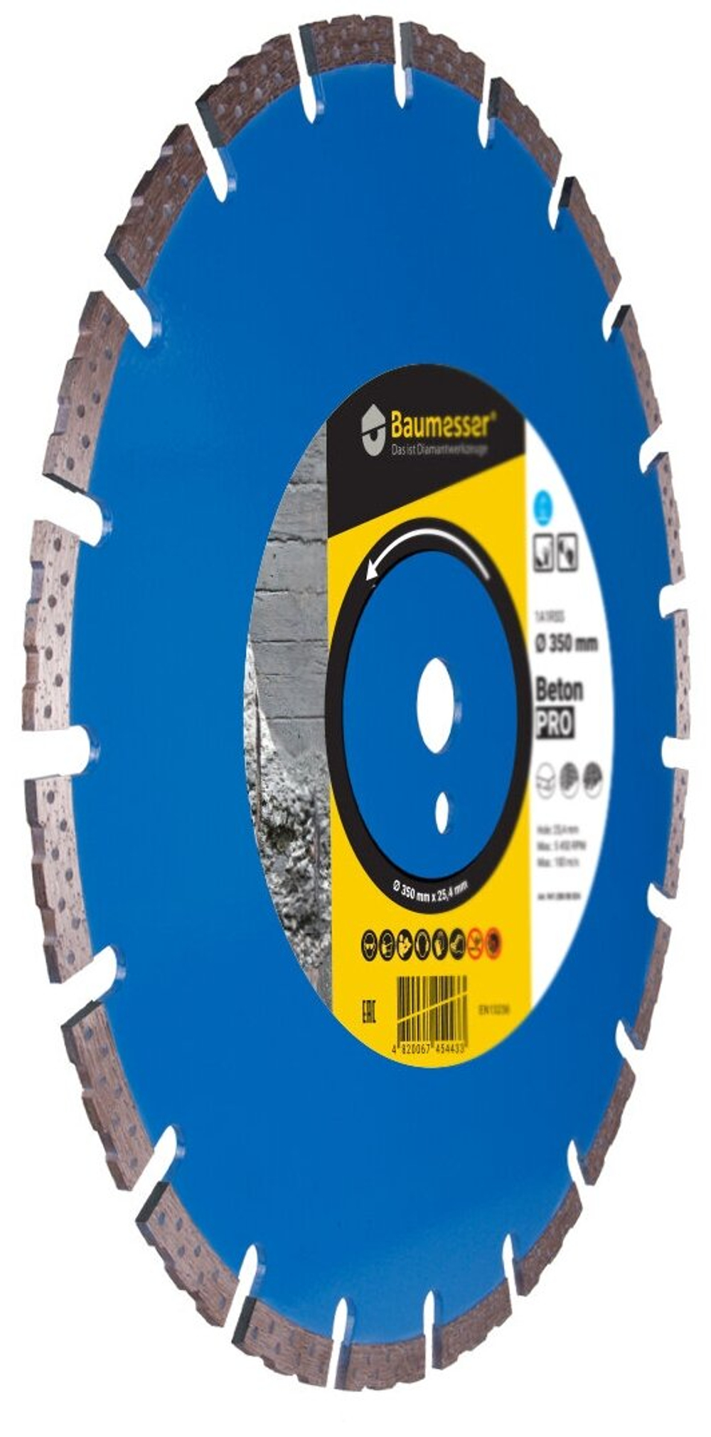 Диск алм. BAUMESSER Beton PRO 1A1RSS/C1-H 350x3,5/2,4-21 F4(94120008024)