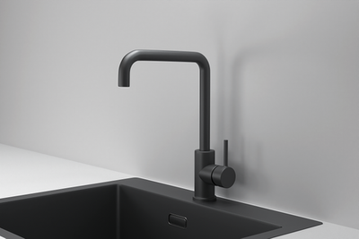 Granula KS-7110, ЧЕРНЫЙ МАТОВЫЙ, СМЕСИТЕЛЬ КУХОННЫЙ