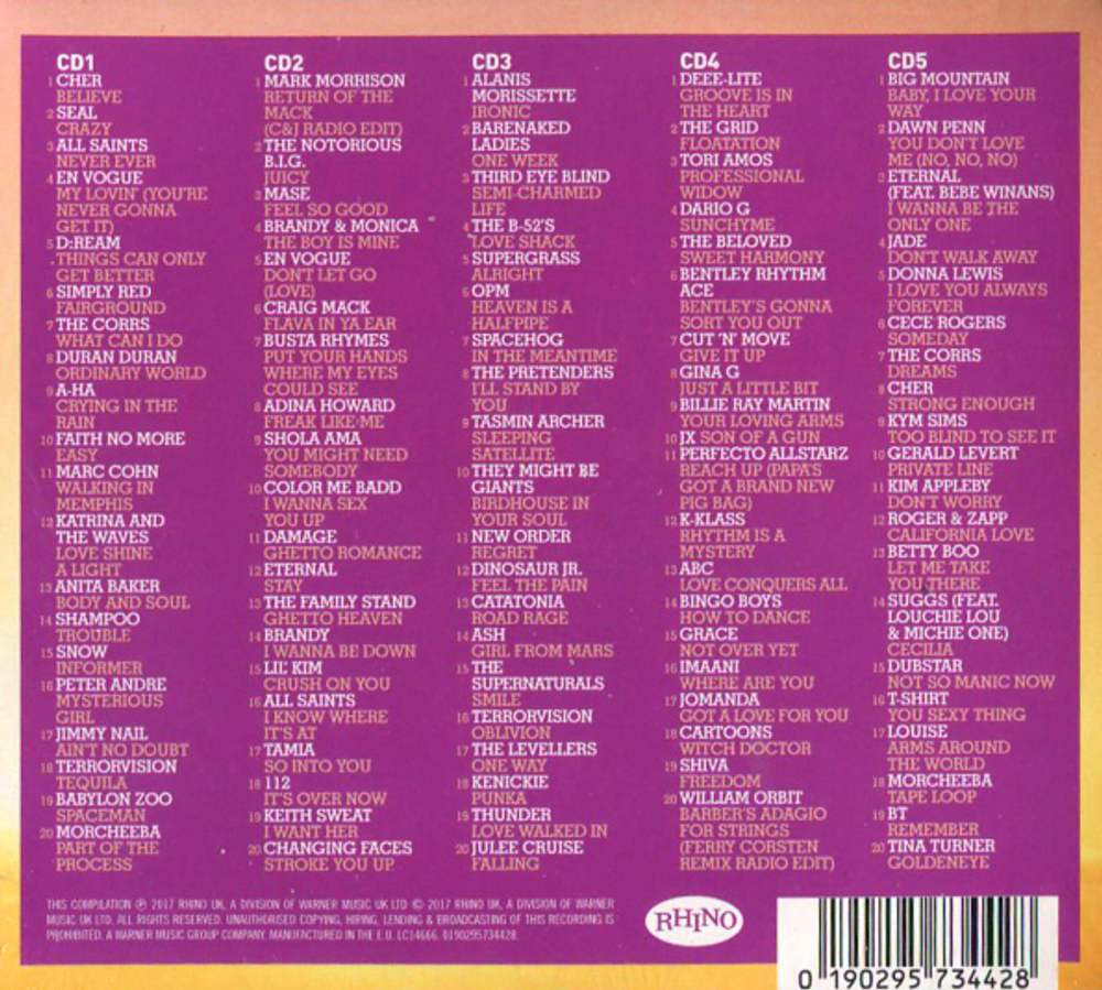 Сборник / 100 Greatest 90s (5CD)