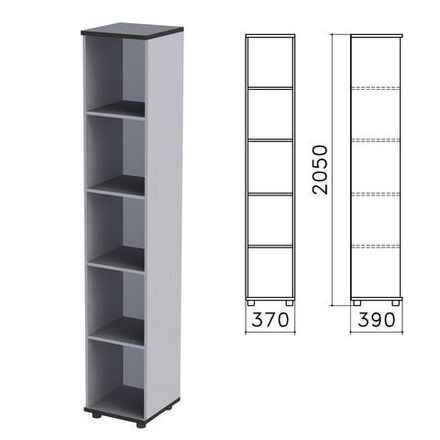 Шкаф (стеллаж) "Монолит", 370х390х2050 мм, 4 полки, КМ45.11