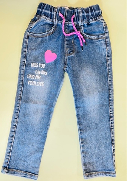 Джинсы "Скинни" для девочки на резинке
