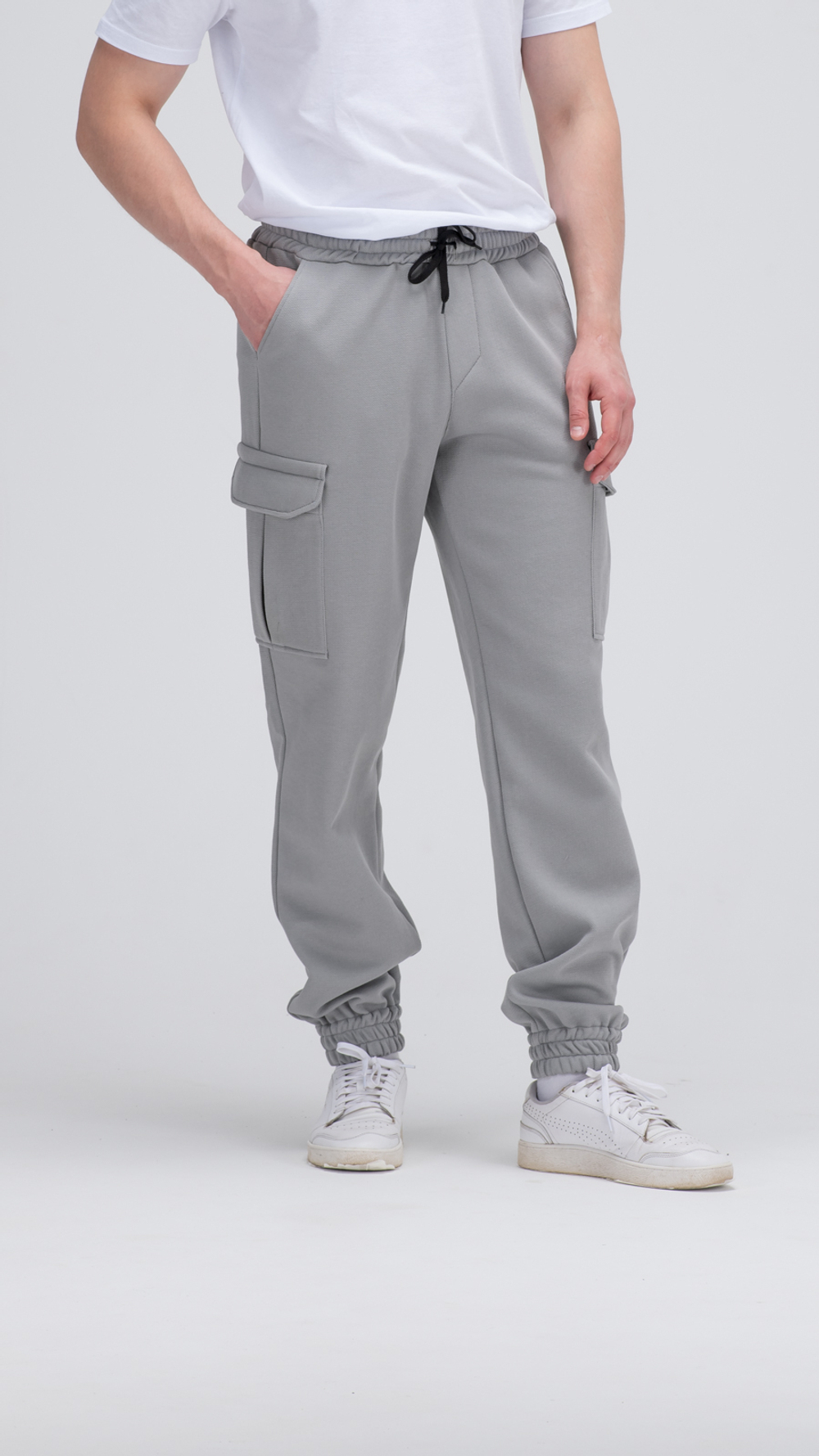 Джоггеры карго теплые.Грей