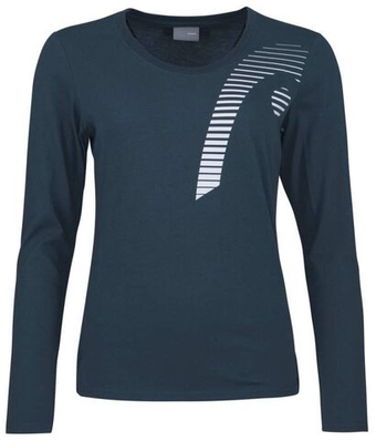 Женская теннисная футболка с длинным рукавом Head Club 21 Linda LS - navy