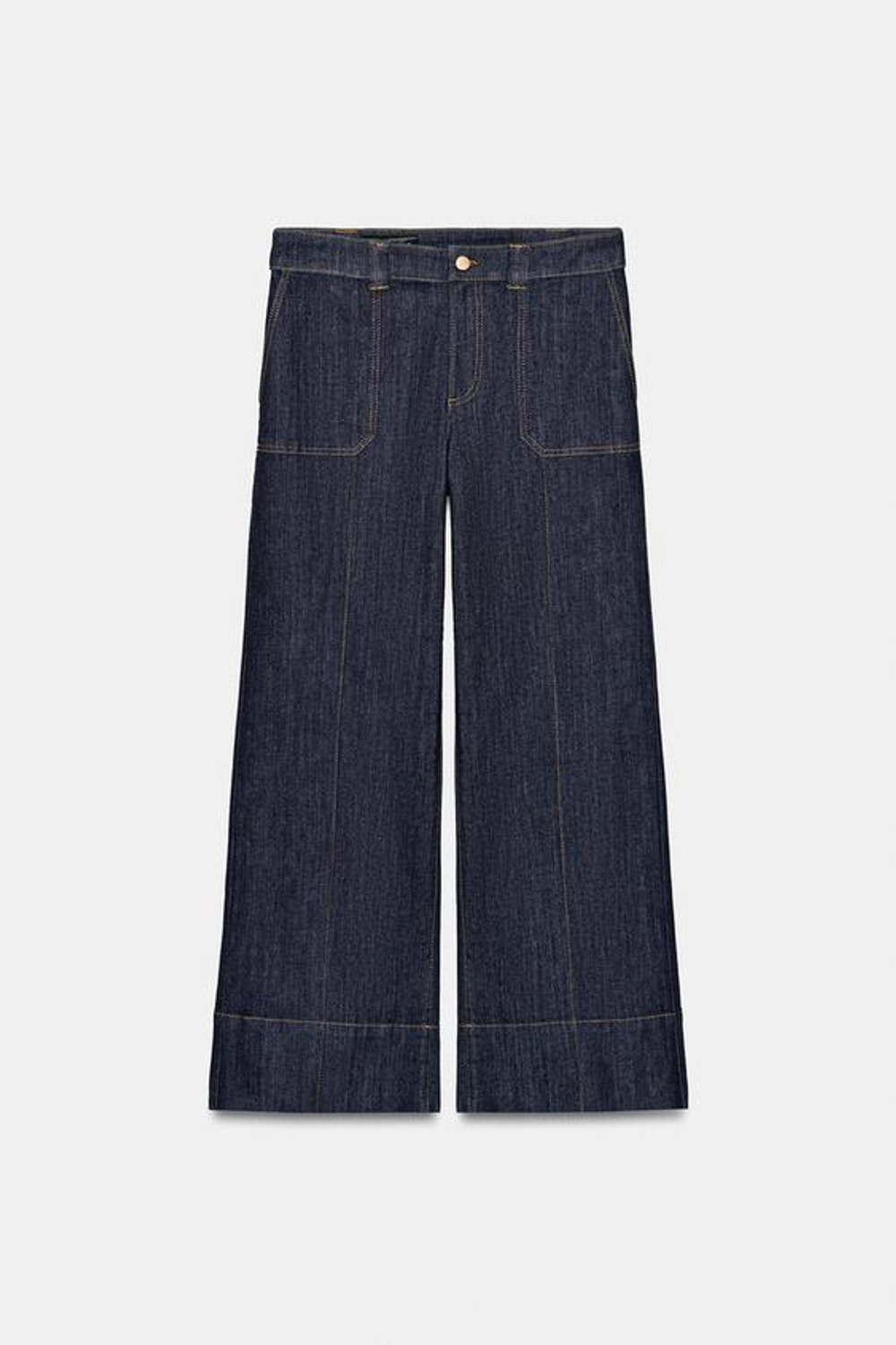 ZARA ДЖИНСЫ-КЮЛОТЫ Z1975 СО СРЕДНЕЙ ПОСАДКОЙ, СИНИЙ