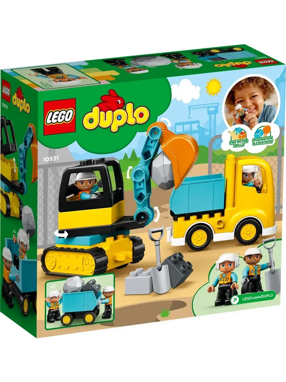 Конструктор лего DUPLO Town Грузовик и гусеничный экскаватор