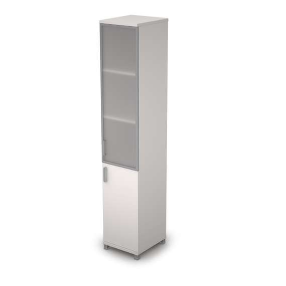 6ПД.005.4Л Пенал для документов высокий со стеклом (400*450*2116), левый