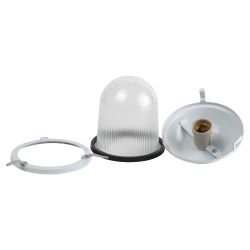 Светильник ЭРА НСП 02-100-001 без решетки Желудь сталь / стекло IP54 E27 max 100Вт 262х172 белый