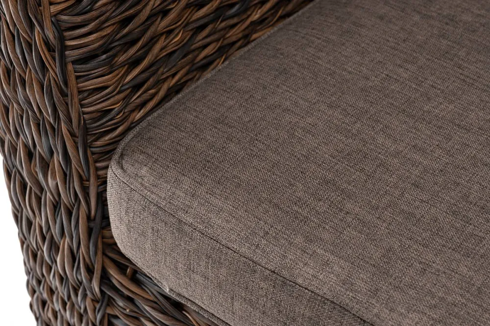 "Капучино" диван из искусственного ротанга (гиацинт) двухместный, цвет коричневый