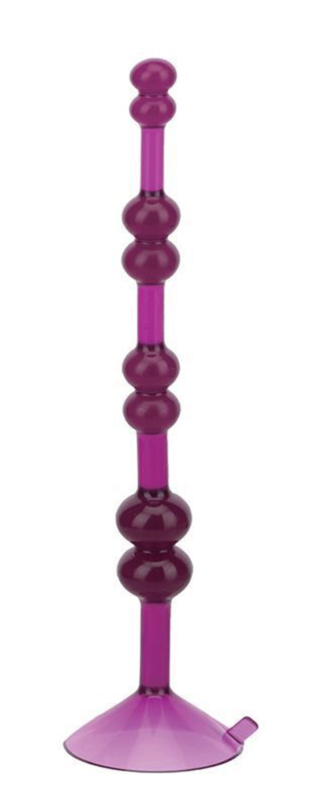 Фиолетовая анальная цепочка на присоске LOVE THROB PURPLE - 17,8 см
