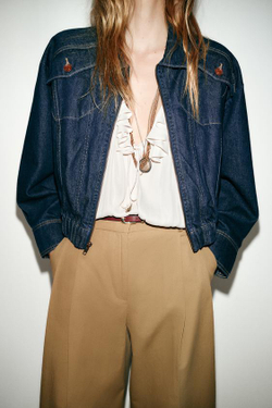 ZARA БРЮКИ С ЗАЩИПАМИ И РЕМНЕМ, РЫЖЕВАТО-КОРИЧНЕВЫЙ