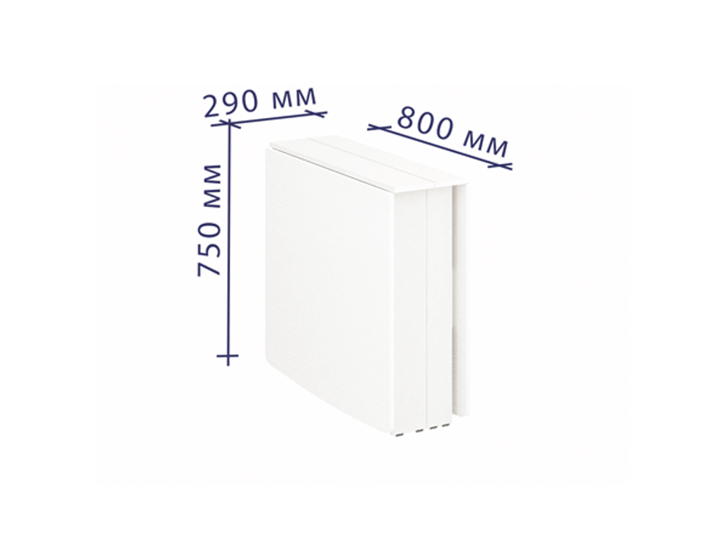 Колибри-12.2 (DaVita) Стол-книжка (белый шпон)