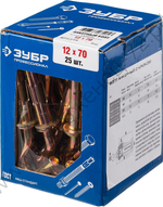 ЗУБР М12 x 70 мм, анкерный болт с крюком, 25 шт, Профессионал (302372-12-070)