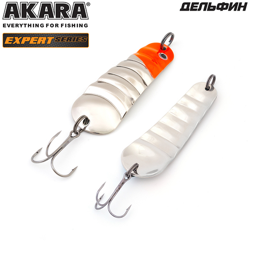 Блесна колебалка Akara Expert Дельфин 75 мм 21 гр. 3/SIL