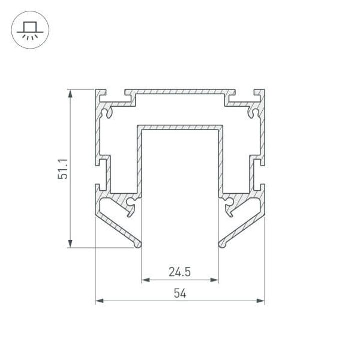 Профиль-держатель Arlight для магнитного шинопровода MAG-STRETCH-25-2000 035719