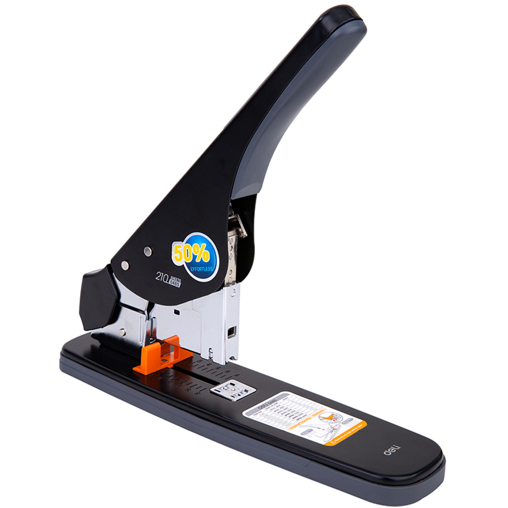 Степлер мощный DELI до 210 листов (скобы №23/6 - 23/23  ) черный