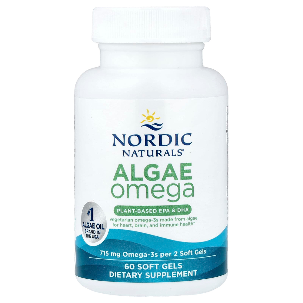 Nordic Naturals, Algae Omega, 60 мягких таблеток (357,5 мг в мягком геле)