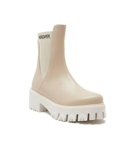 Кожаные ботильоны Patrizia Pepe - бежевый(CY9814 L011)