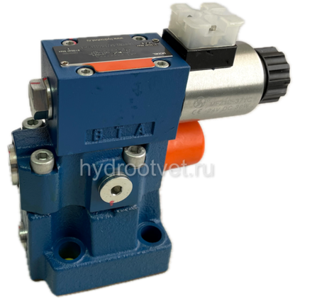DBW10B2-5X/100CW110-50N9K4 - Предохранительный клапан Ду10 с давлением настройки до 100 бар, управление - X и Y - внутренние с разгрузкой B = открыт с электроуправлением W110