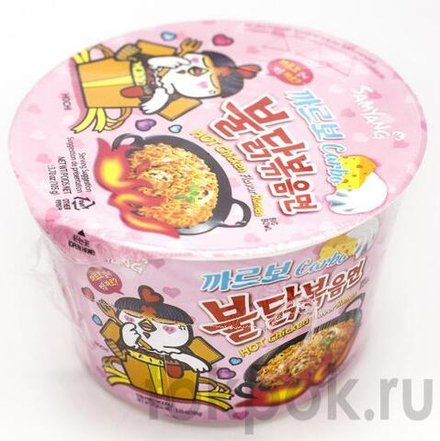 Лапша со вкусом курицы и соуса карбонара, острая Samyang, 105 гр
