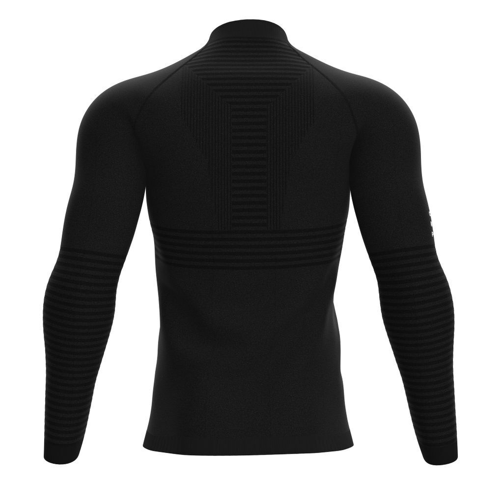 Куртка теннисная Compressport Seamless Zip Sweatshirt - Black