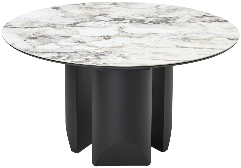 Стол М-City DISAUR Колизей D137 Арктика (Arctic Ocean), керамика, Черный