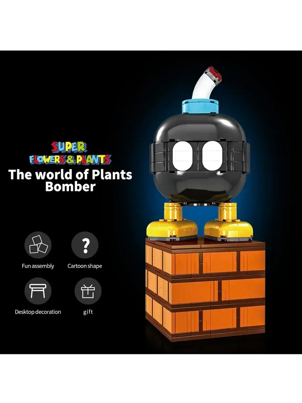 Конструктор Марио Бомбардировщик Боб-омб 494 детали