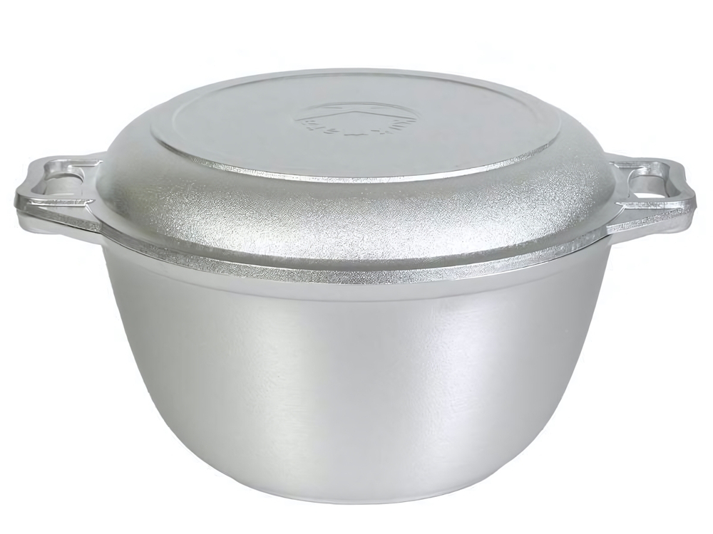 Казан 4л с крышкой сковородой без покрытия