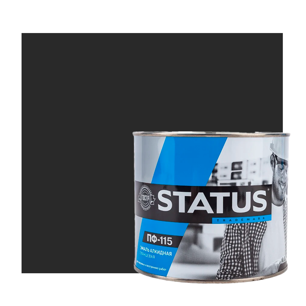 Эмаль ПФ-115 STATUS  ЧЕРНАЯ  1,8кг