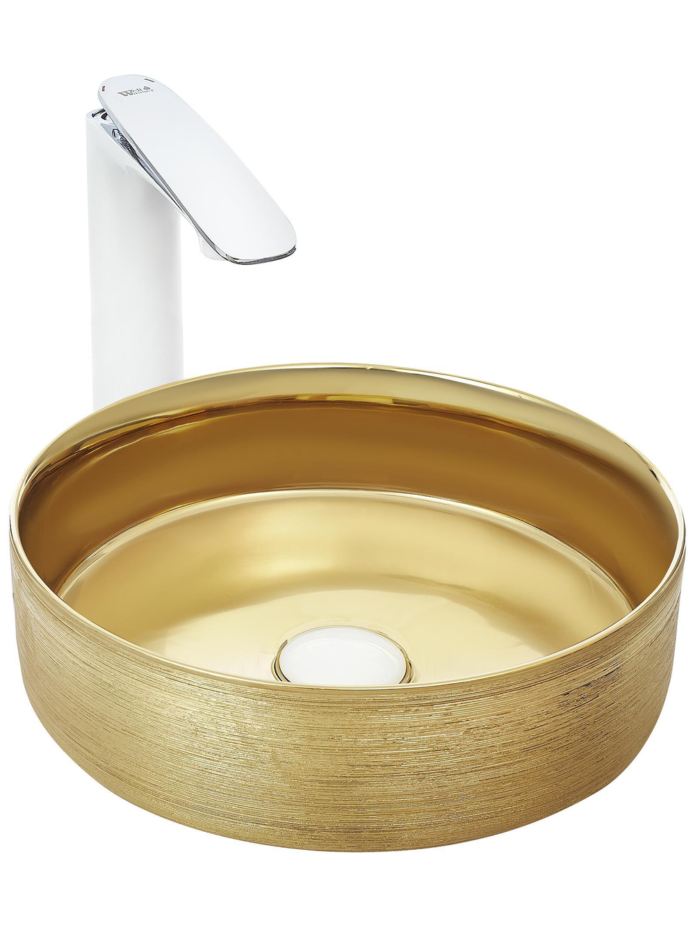 Раковина накладная (золотистая) WeltWasser WW  ELBACH 3134 LSG 355х355х120