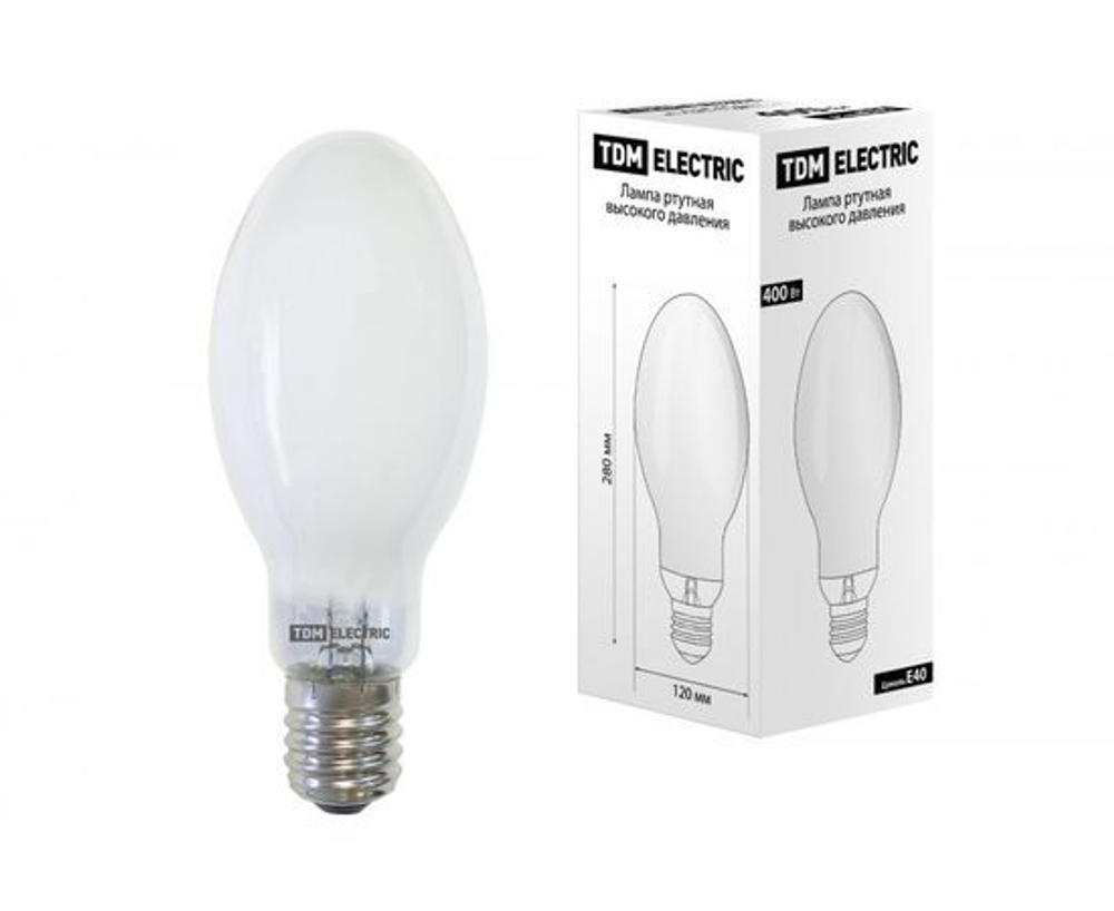 Ртутная лампа высокого давления TDM ДРЛ 400 Вт Е40 SQ0325-0010 - 2 шт