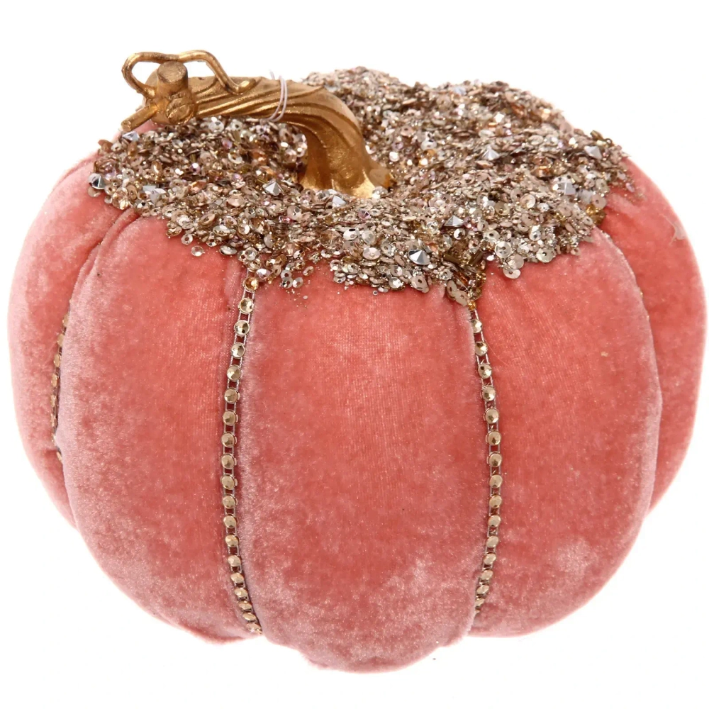 Фигурка новогодняя «Изящная тыква» 20*15 см, Розовый