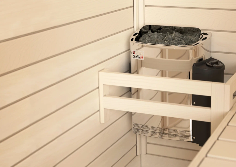 Электрическая печь SAWO MINI MN-23NB-Z (2,3 кВт, встроенный пульт, внутри оцинковка, снаружи нержавейка)