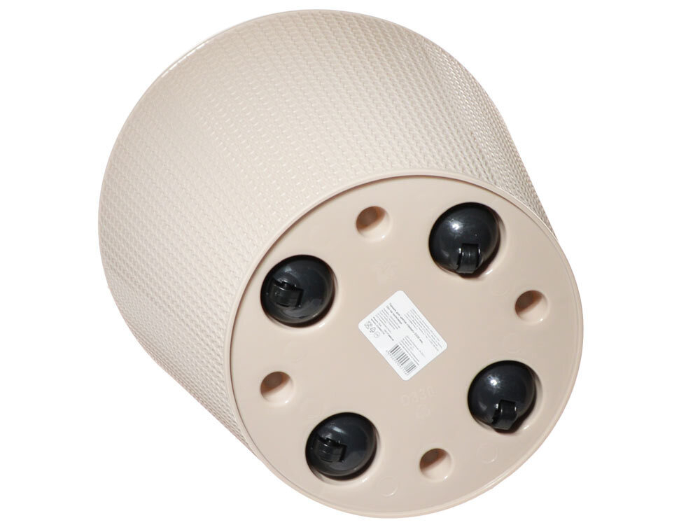 Горшок цветочный Velvet D330мм 16л на колесиках (бежевый)