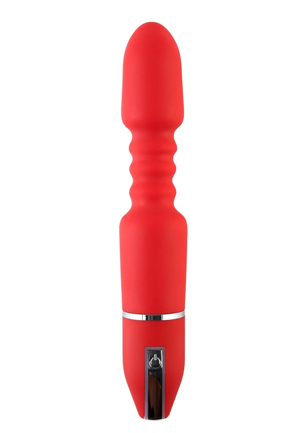 Анальный стимулятор Black & Red by TOYFA, 10 режимов вибрации, водонепроницаемый, силикон, красный,