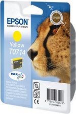 Чернила Epson Cheetah T0714 DURABrite Ultra, yellow 1 шт C13T07144010