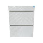 Тумба Style Геометрия Ёлочка 60, напольная, 2 ящик, белая