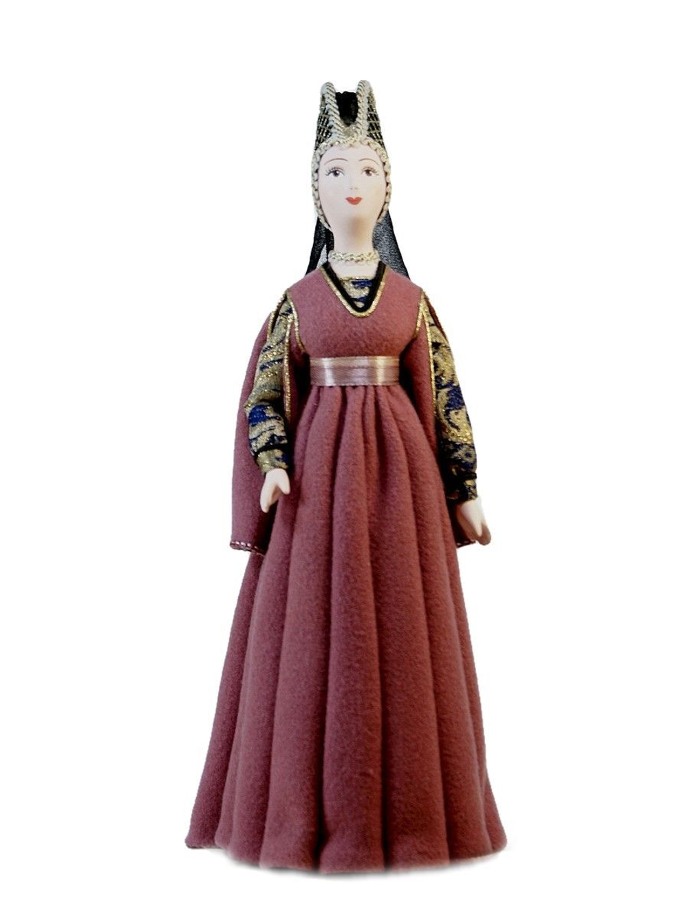 Кукла фарфоровая в немецком придворном костюме