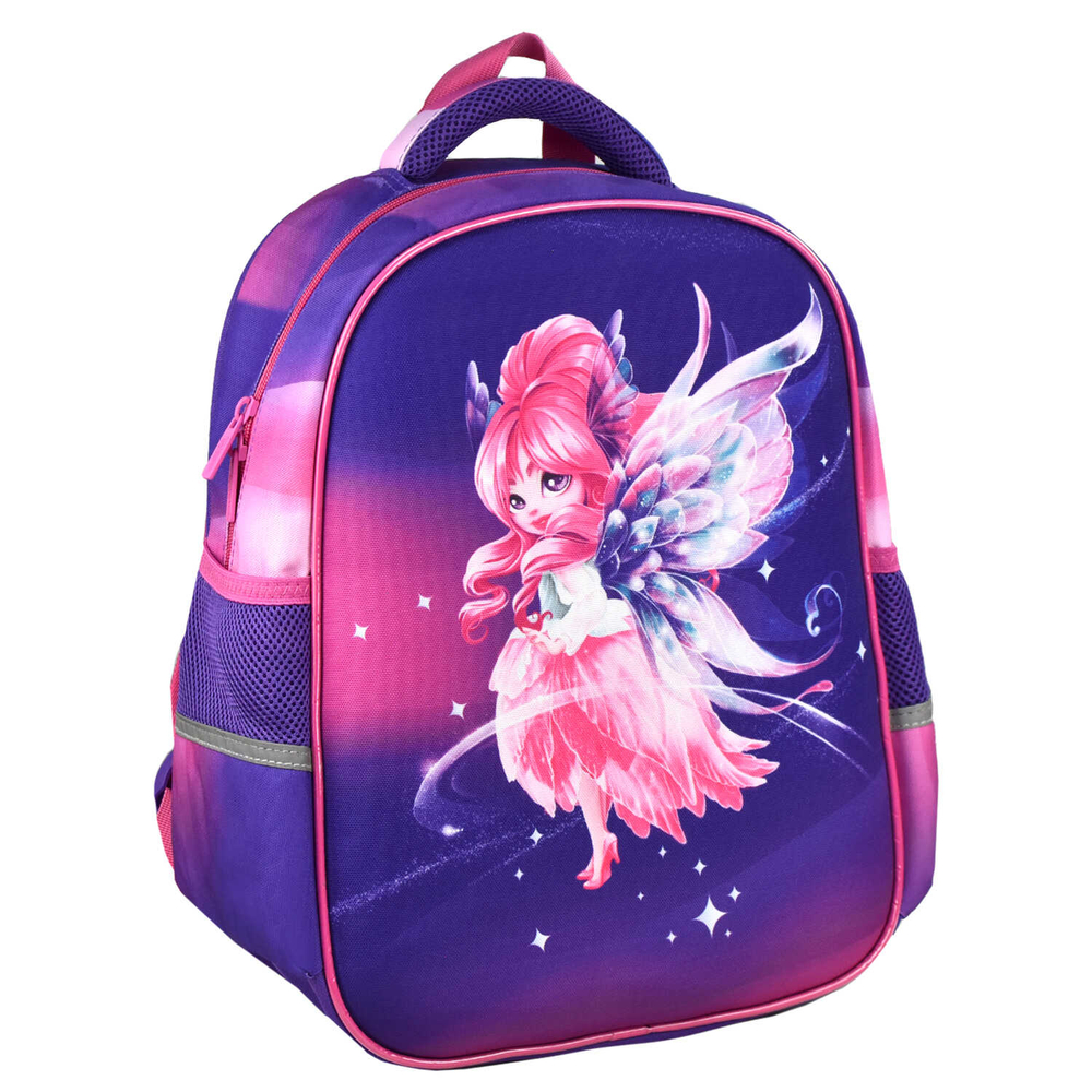 Ранец школьный, Феникс+, 27,5x37,5x14,5 см, полиэстер, ЭВА-панель, сублимационная печать, цветной светоотражающий рант, 1 отделение (-я)