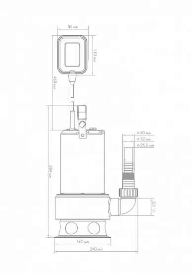 Насос фекальный "Джилекс" ФЕКАЛЬНИК 260/10 Н