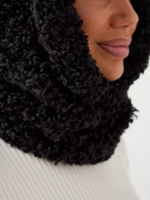 Капор зимний вязаный капюшон на флисе