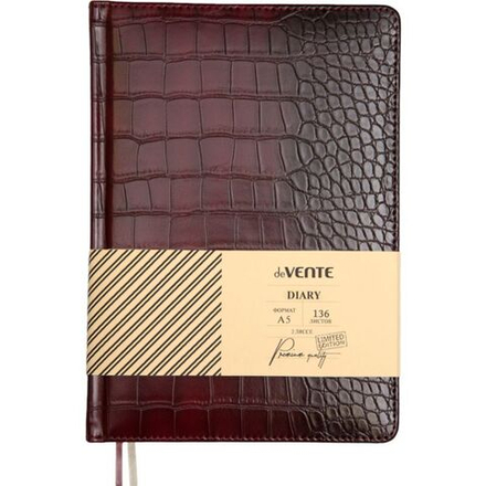 Ежедневник недат. А5 deVENTE Belcanto 272 стр.,бордовый,тв.обл.,кожзам, ляссе