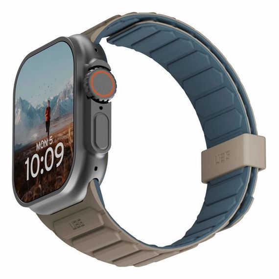 Ремешок силиконовый UAG Pathfinder Silicone для Apple Watch 49/45/44/42 мм Dune/Cloud Blue (194161118051)