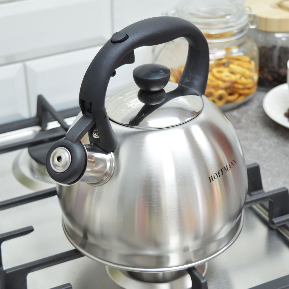 Чайник 2л со свистком, с черной ручкой НМ 55204