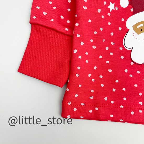 Пижама хлопковая "Новогодняя" горошек на красном